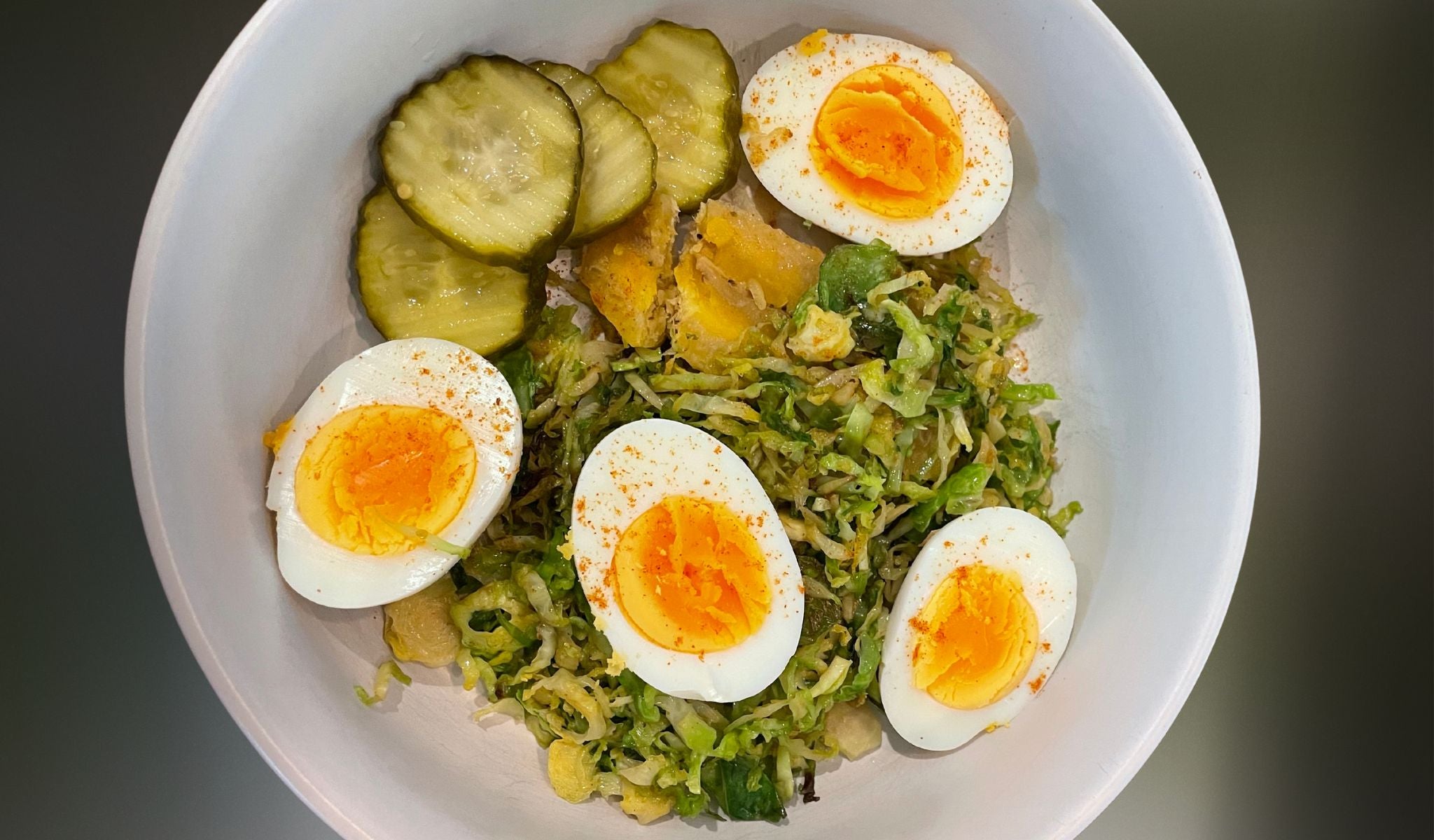 Brussel Sprout Slaw & Egg
