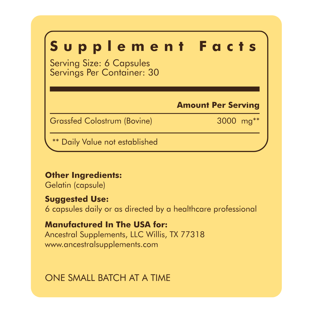 Ancestral Grass Fed Colostrum
