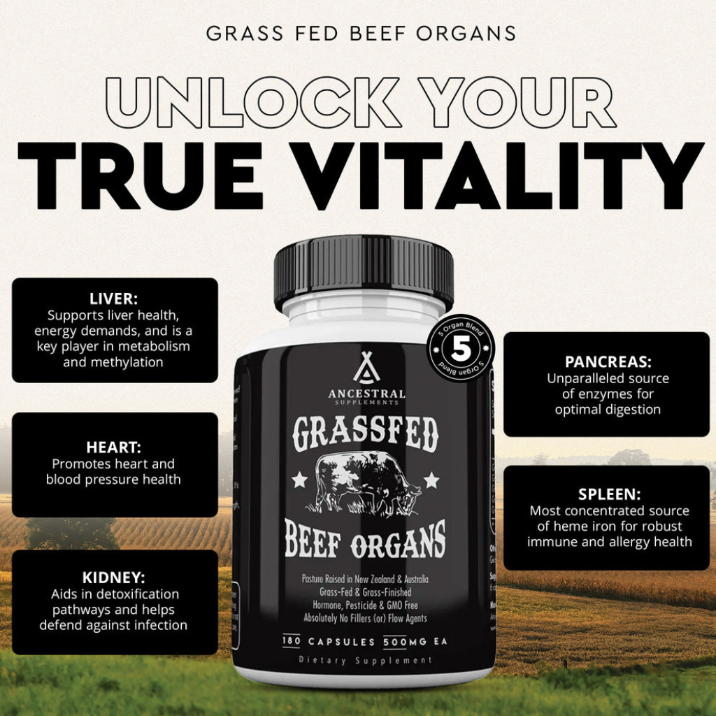 Ancestral Grass Fed Desiccated Beef Organs