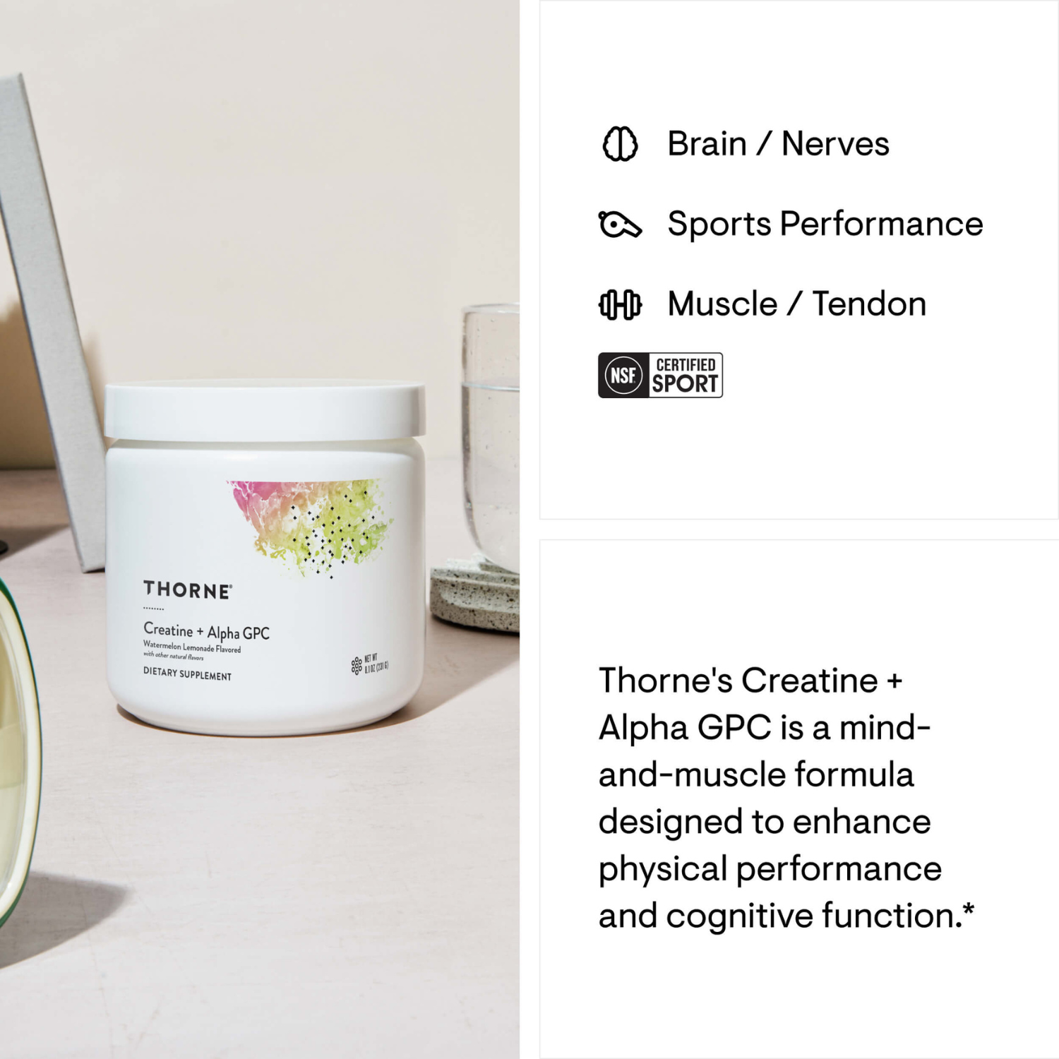 Creatine + Alpha GPC (Watermelon Lemonade Flavored)